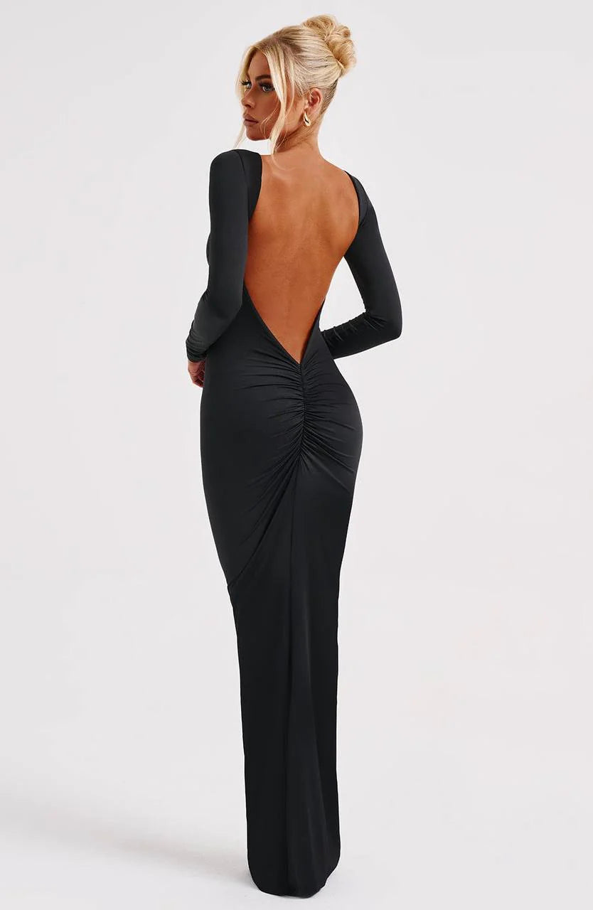 Azaïs™️ Low-Cut Maxi Dress