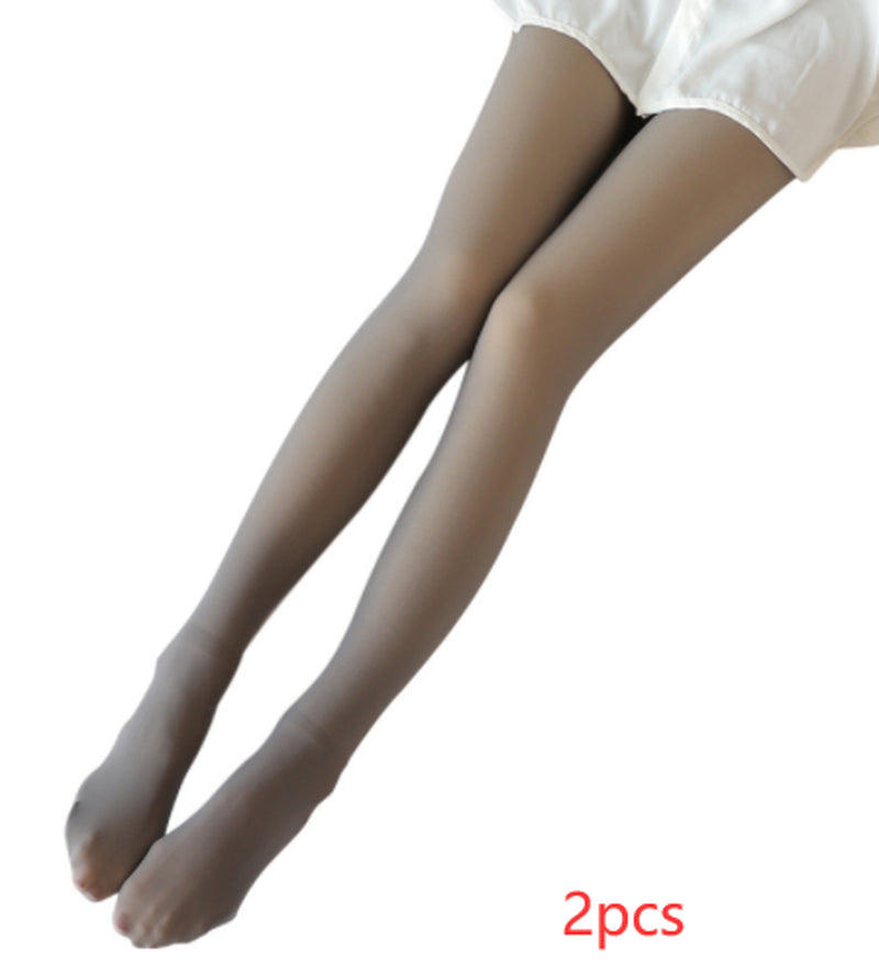 Fake Translucent plus Size Leggings Fleece Lined Tights Fall and Winter Warm Fleece Pantyhose Women Fleece Lined Pantyhose Thermal Winter Tights